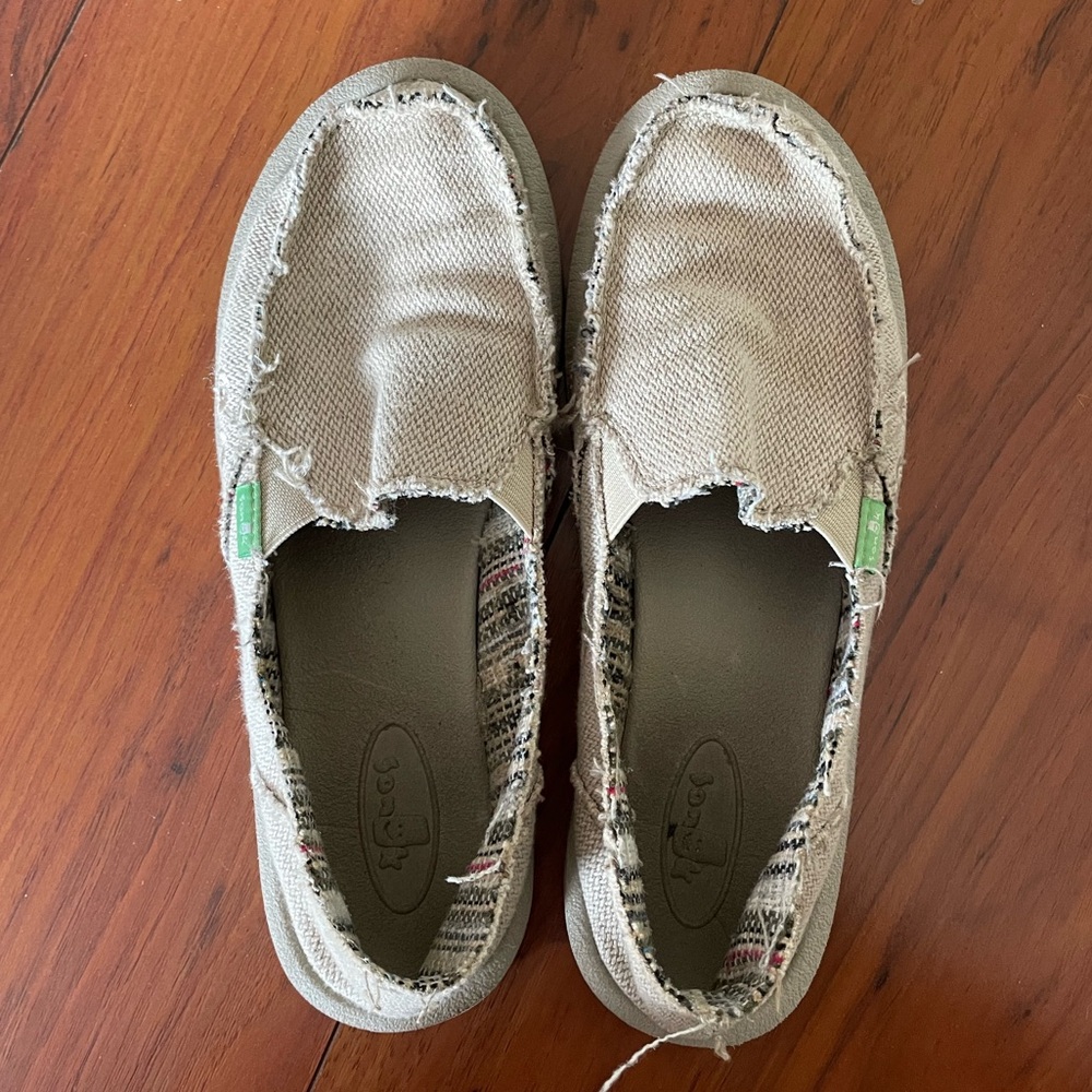 Sanuk Women’s Donna Hemp Slip on Shoes size US 6